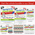 kids sneaker dance school party invitation